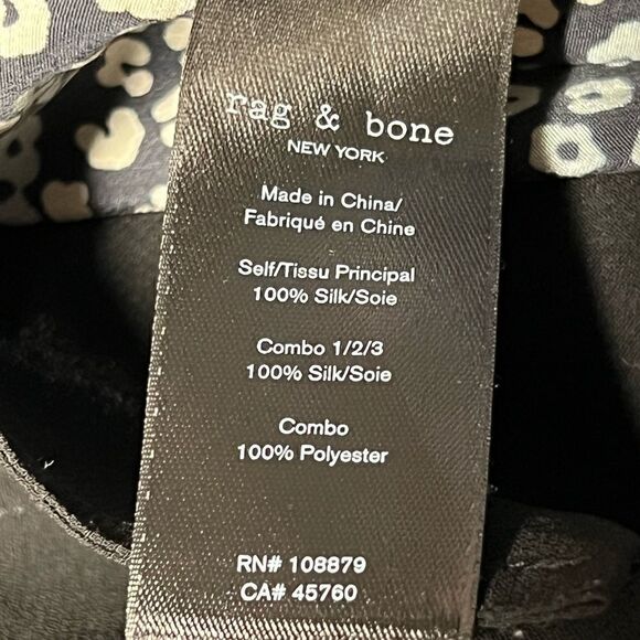 NWOT Rag & bone Colette Silk Leopard Print High Waisted Pants Sz 0 - Picture 13 of 13